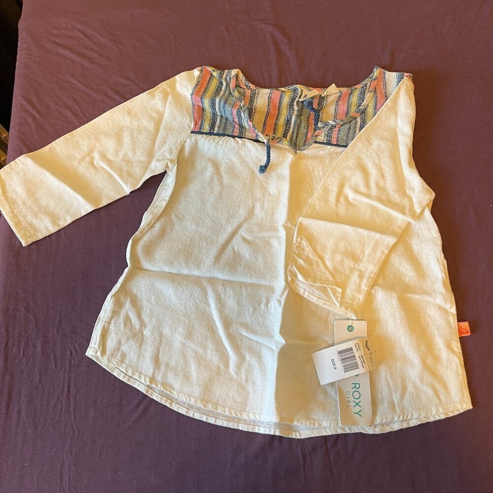 NWT Roxy Girl While Beach Top Size 8 - NEW